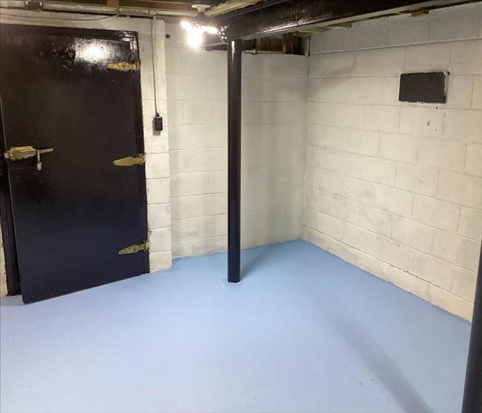 basement after water damage restoration services